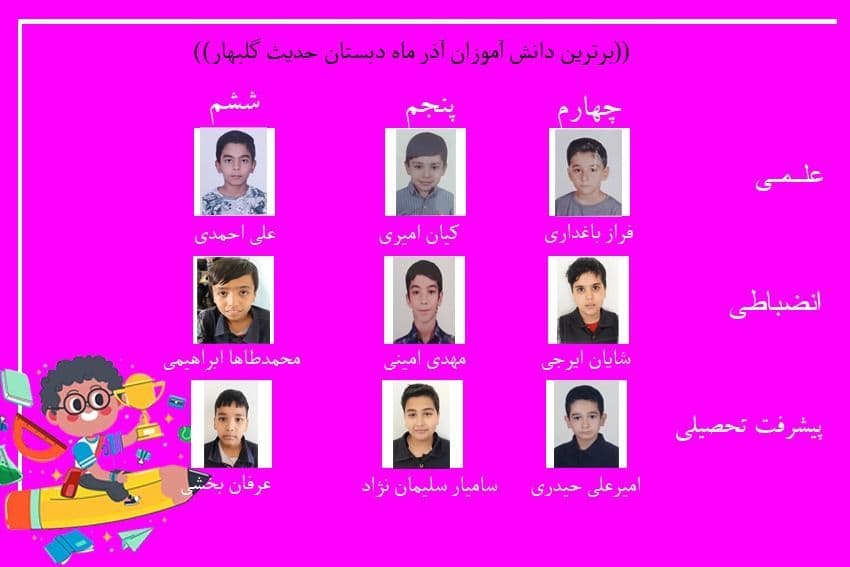 برترین های آذر دوره دوم